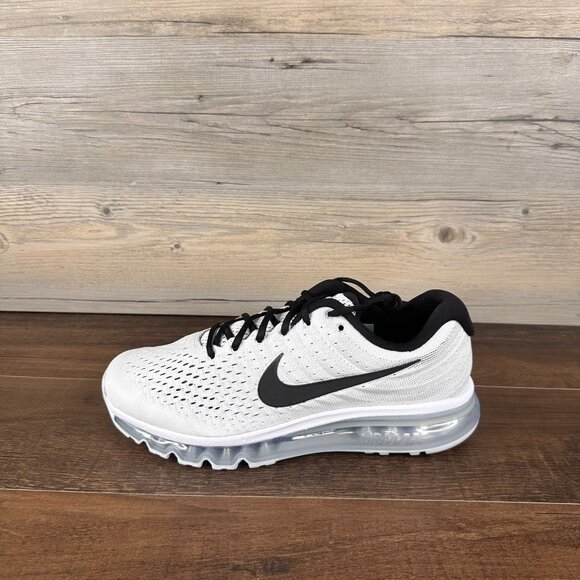 Nike Air Max 2017 Mens Size 13 White Black Pure Platinum 849559 100 - Picture 2 of 9